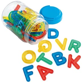 Transparenta bokstäver i burk 52 delar