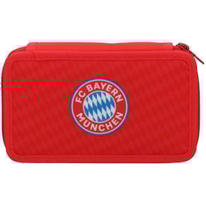 Schüleretui FC BAYERN Logo, rot, 2 Klappen, gefüllt