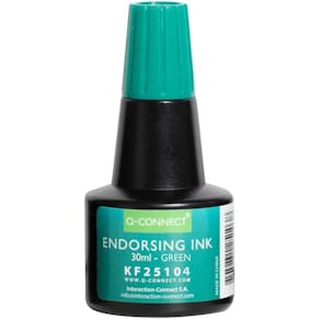 Stempelinkt Q-CONNECT, 28 ml, groen