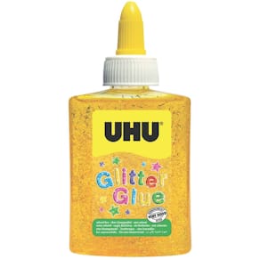 Glitzerkleber UHU Glitter Glue, gelb, 90 g