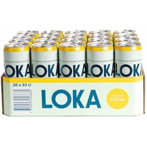 Kolsyrat vatten Loka Citron 33 cl sleek can Inkl. pant