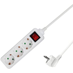 Steckdosenleiste MediaRange, 3-fach, mit Schalter, 1,4 m