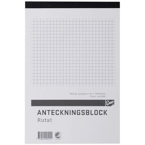 Perforerade Block A5, rutigt, 100bl