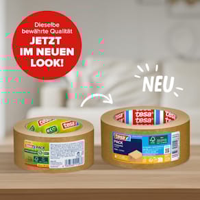 Packband tesa ecoLogo Papier, braun, 50 mm x 50 m
