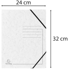 Sammelmappe Exacompta Colorspan GZ 3KI, A4, 355 g/m², weiß