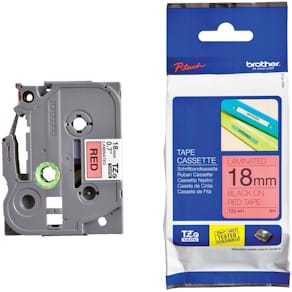 Schriftband Brother TZe-441, 18 mm, 8 m, rot/schwarz