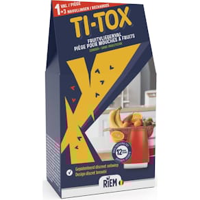 Fruitvliegenval Riem Ti-Tox, 1 val + 3 navullingen