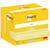 Memoblok Post-it Notes, 100 vel, 38 x 51 mm, geel, pak van 12