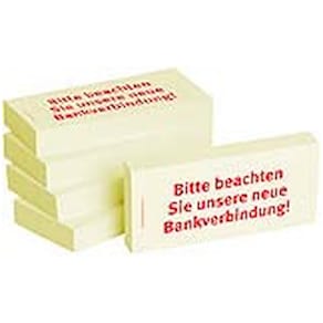 Haftnotiz BIZSTIX Business 1301010140, gelb, 75x35mm, 5x100 Blatt