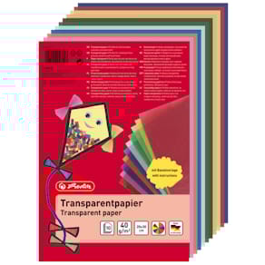 Transparentpapier Herlitz, 10 Blatt, farbig