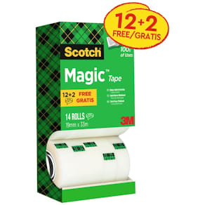 Dokumenttejp Scotch Magic 810, osynlig, 19mm x 33m, 14/fp