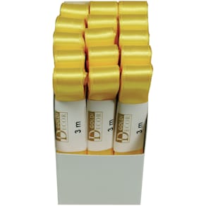 Satinband Goldina, doppelt, 15mm x 3m, gelb