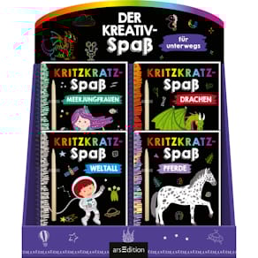 Malbuch arsEdition Kritzkratz, 4 Titel sortiert