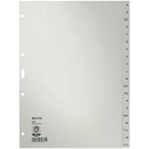 Register Leitz A4 A-Z, grau