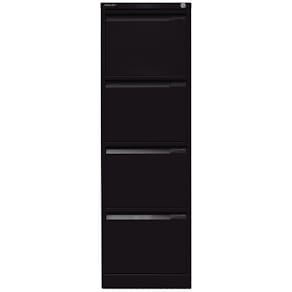 Hängeregistraturschrank Bisley, 4 Schubladen, schwarz