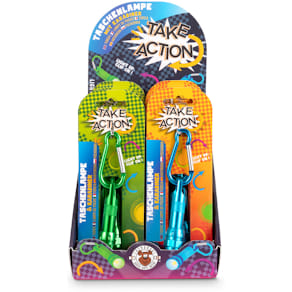 Taschenlampe Trendhaus mit Karabiner, sortiert