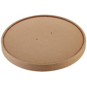 Låg til dressingbæger Ø74 mm, kraft brun, 3 oz, 50 stk