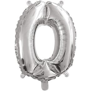 Folienballon TIB Zahl 0, silber, 43 cm