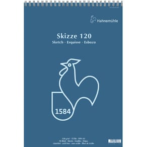 Skizzenblock Hahnemühle A3, 120 g/m², 50 Blatt, hellweiß