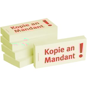 Haftnotiz BIZSTIX Business Haftnotizen 1301010155, gelb, 75x35mm,