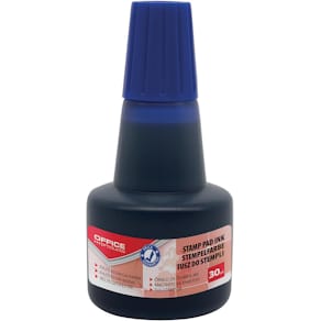 Stempelinkt, zonder olie, 30 ml, blauw