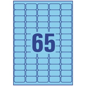 Kennzeichnungsetiketten Avery Zweckform, 38,1 x 21,2 mm, blau