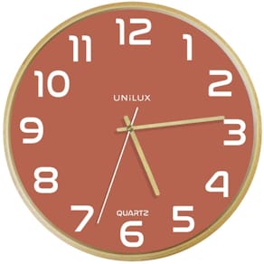Wanduhr UNILUX Quarz Ø31,5 cm, buche-rosa