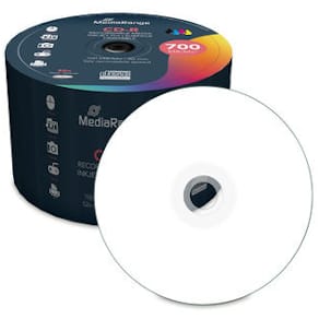 CD-R MediaRange, 50er-Spindel, bedruckbar, inkl. URA