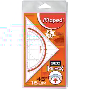 Geometriedreieck Maped Geo-Flex, 16 cm, transparent