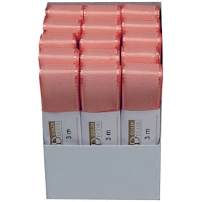 Taftband GOLDINA Basic, 25 mm x 3 m, lachs