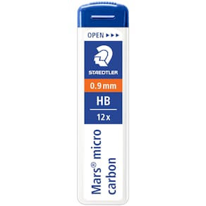 Reservstift Staedtler 0,9mm HB, 12 stift/tub, 12fp