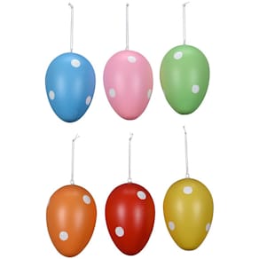 Osteranhänger Ei, 6 St., bunt sortiert