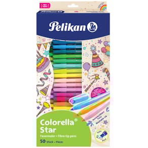 Fasermaler-Set Pelikan Colorella Star, 50 Stück, sortiert