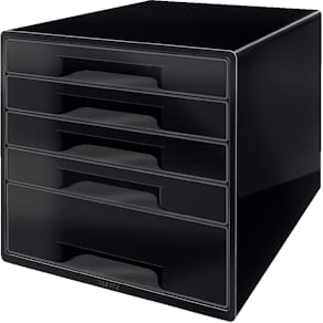 Ladenblok Leitz Dual Black, met 5 laden, zwart