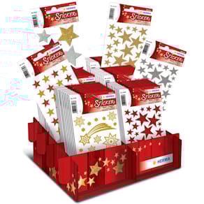Sticker HERMA Magic Weihnachten, Sterne, sortiert, 1 Blatt, 60 St