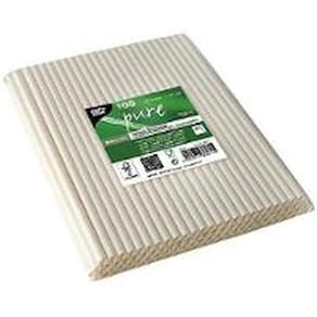 Sugrör PURE papp böjbar 20cm vit 100/fp