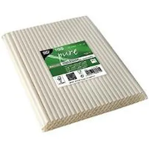 Sugrör PURE papp böjbar 20cm vit 100/fp