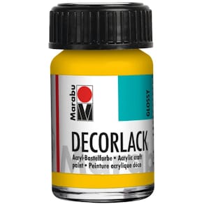 Acryllack Marabu Decorlack, mittelgelb, 15 ml (Glas)