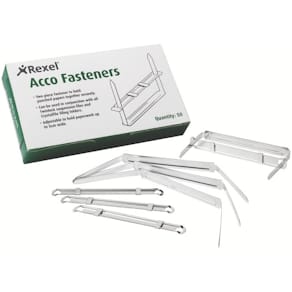 Verschlussklammer Rexel, 50 St., Edelstahl, silber