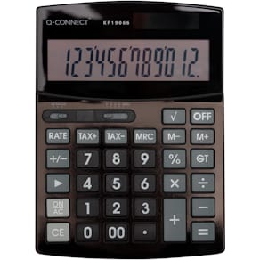Bureaurekenmachine Q-CONNECT KF19066, 12 cijfers, zwart