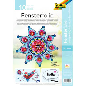 Fensterfolie Folia, selbsthaftend, farblos, 35 x 50 cm, 10 Blatt