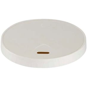 Kaffebægerlåg 80 mm hvid m. hul, papir+PE, 12–16 oz, 1000 stk