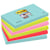 Post-it Supersticky Miami, 76x127mm, 6/FP