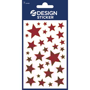 Weihnachtsetikett Avery Zweckform Sterne, rot