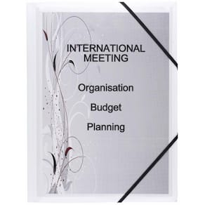 Plastmappe Oxford A4 hvid, 12 stk