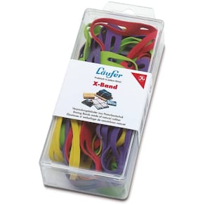 Gummiband Läufer X-Band, 150 x 11 mm, bunt, Dose