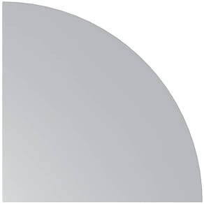 Eckelement HAMMERBACHER HE91, Viertelkreis, grau, 80 x 80 cm