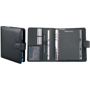 Systemplaner BIND, A5, Nappaleder, schwarz