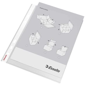Plastlomme Esselte A5 85 µm, transparent, 10 stk