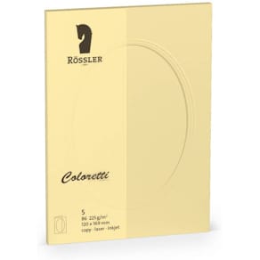 Passepartoutkarte Coloretti, B6, 5 St., sandbraun